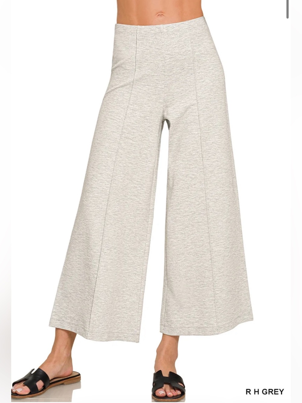 Zenana Heavy Ponte Elastic Waistband
Pintuck Pants Heather Gray Size Medium
